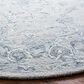 Safavieh Micro-Loop MLP504M 7" Round Light Blue and Ivory Area Rug, , large
