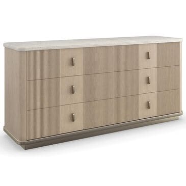 Schnadig Modern Principles Rhythm 6-Drawer Dresser in Sun Drenched Oak, Creamy and Neutral Metallic, , large
