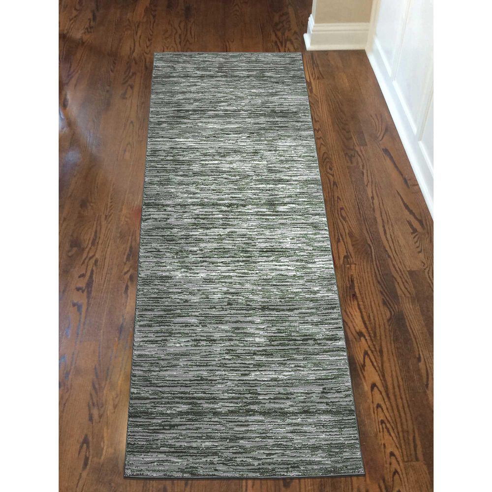 Radici USA Davide Striped 2&#39;2&quot; x 7&#39;7&quot; Green Area Rug, , large