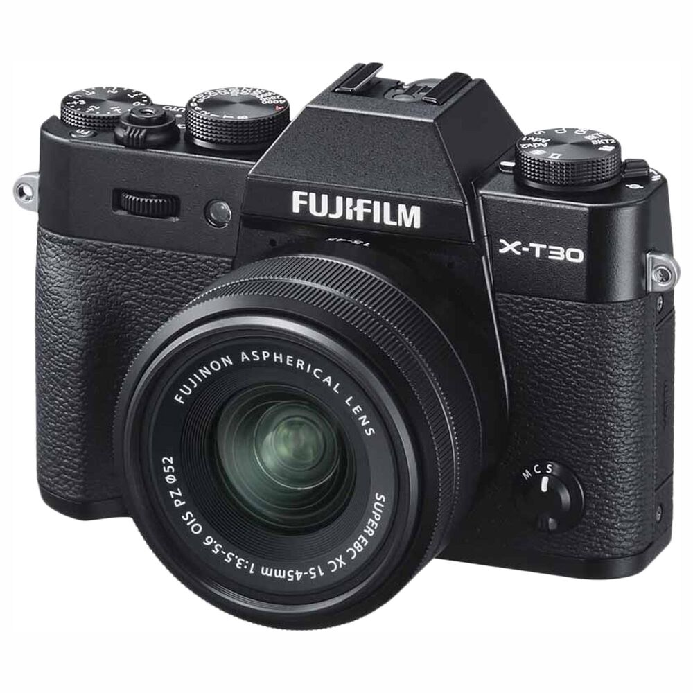 Fujifilm X-T30 Mirrorless Digital Camera with XC15-45mm F3.5-5.6 OIS PZ Lens in Black, , large