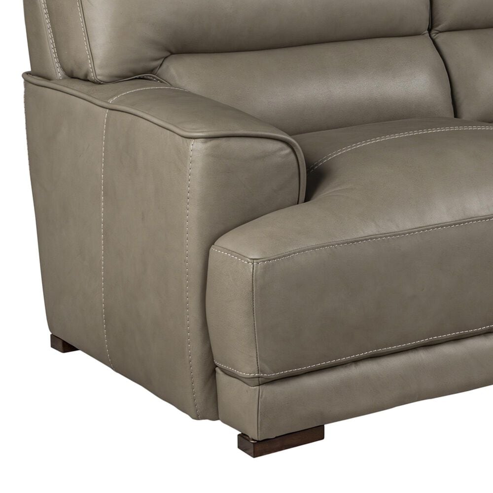 Bordeaux &amp; Co 4-Piece Stationary Leather Living Room Set in Goodland Grey, , large