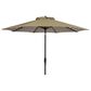 Safavieh Athens 9 ft. Auto Tilt Crank Umbrella in Beige and White, , large