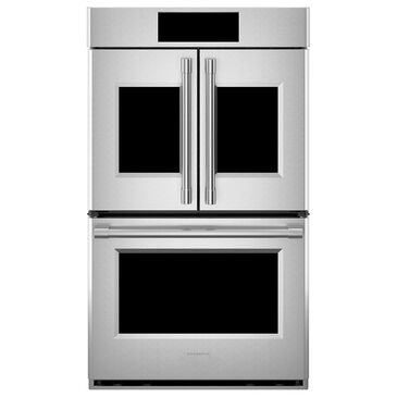 Monogram Statement 30" French Door Electric Double Wall Oven in Stainless Steel, , large
