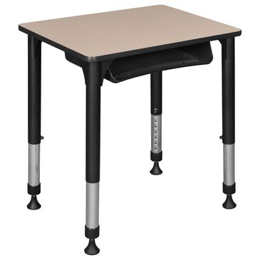Regency Global Sourcing 18.5" x 26" Adjustable Desk with Storage in Beige, , large