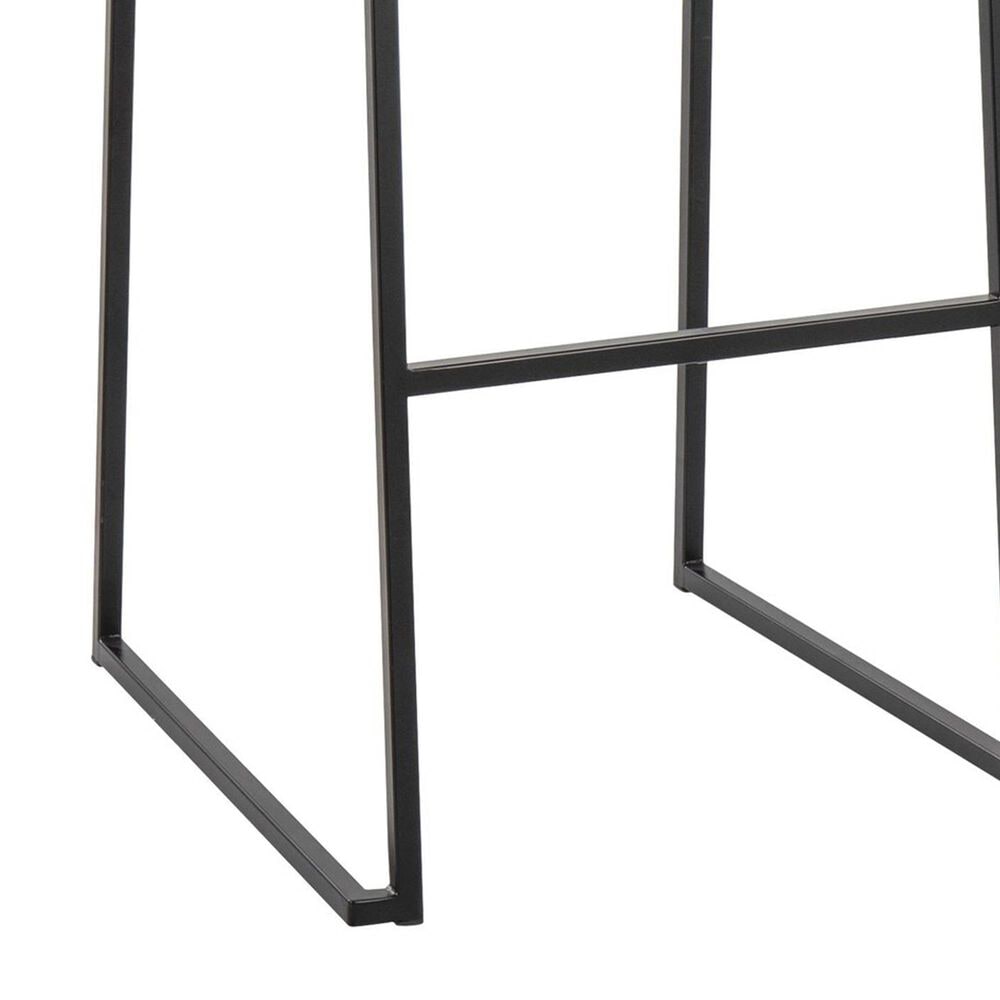 Lumisource Mara Barstool with White Cushion in Black &#40;Set of 2&#41;, , large