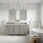 James Martin Vanities Brittany 72" Double Bathroom Vanity in Urban Gray with 3 cm Victorian Silver Quartz Top and Rectangular Sinks, , large