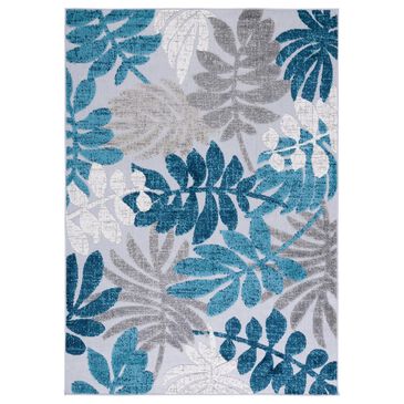 Safavieh Cabana CBN814F 3" x 5" Grey and Blue Indoor/Outdoor Area Performance Rug, , large