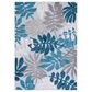 Safavieh Cabana CBN814F 3" x 5" Grey and Blue Indoor/Outdoor Area Performance Rug, , large