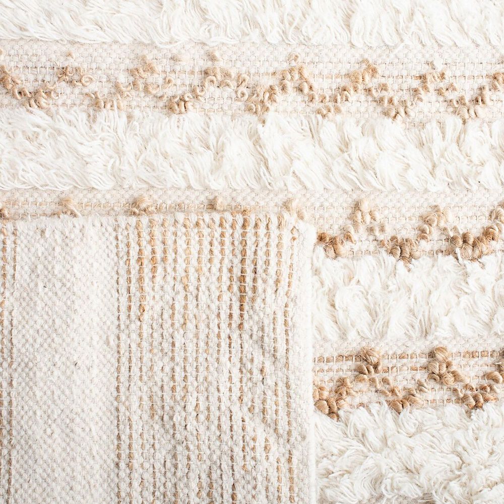 Safavieh Natura NAT720A 2&#39;3&quot; x 8&#39; Ivory and Brown Runner, , large