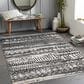 Surya Lavadora 9"3" x 12" Black, Gray and Light Gray Area Rug, , large