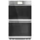 Cafe 30" Smart Built-In Convection Double Wall Oven in Glass Stainless Steel, , large