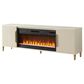 Ironleaf Zanzibar TV Stand with Fireplace in Oyster Pearl, , large