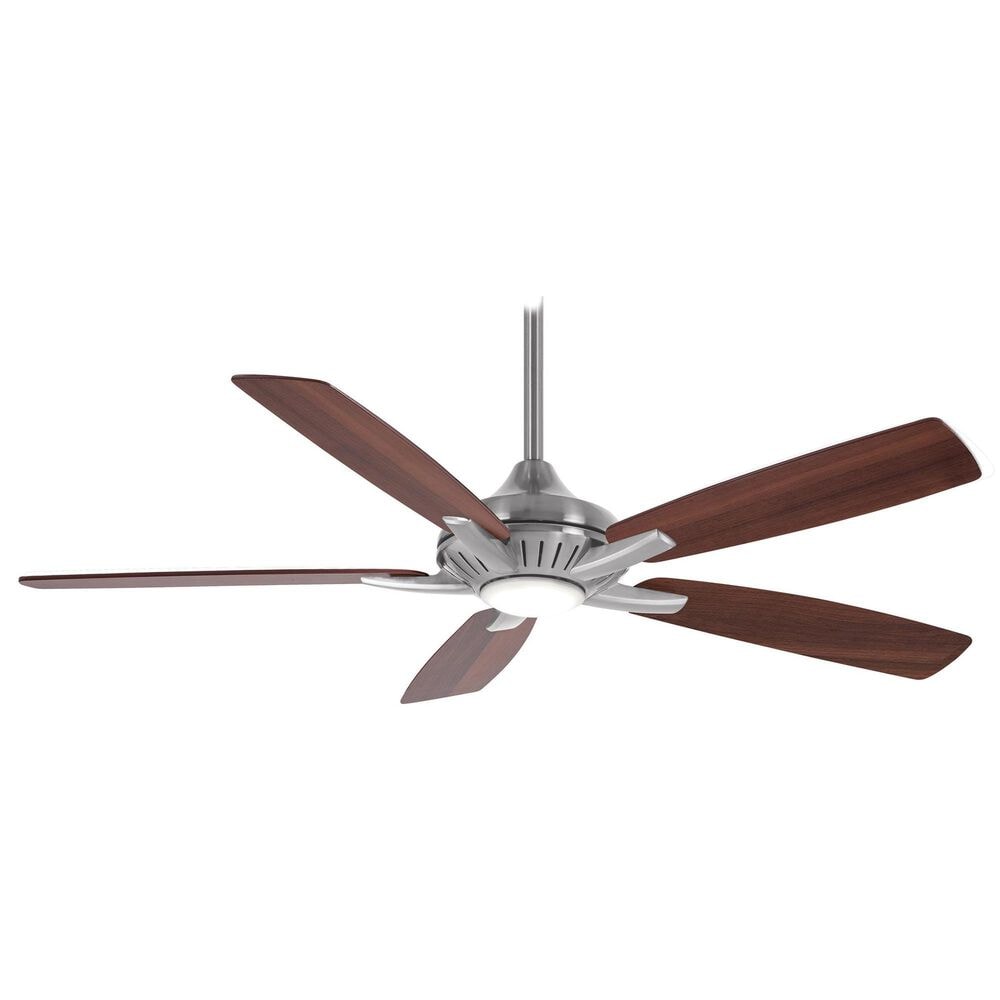 Minka-Aire Dyno 52" Ceiling Fan with Medium Maple and Dark Walnut Blades in Brushed Nickel, , large