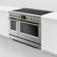 Fisher & Paykel 36" Professional Round Flush Handle Kit for Ranges in Stainless Steel and Brass, , large