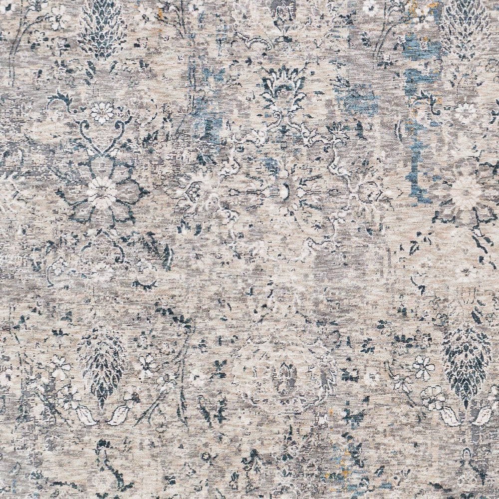 Surya Cardiff CDF-2300 Light Gray, Charcoal, Light Beige, Tan and Dark Blue 7&#39;10&quot; Round Area Rug, , large