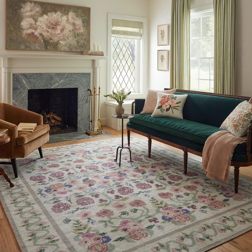 Rifle Paper Co Rosa 5&#39; x 7&#39;6&quot; Ivory Area Rug, , large