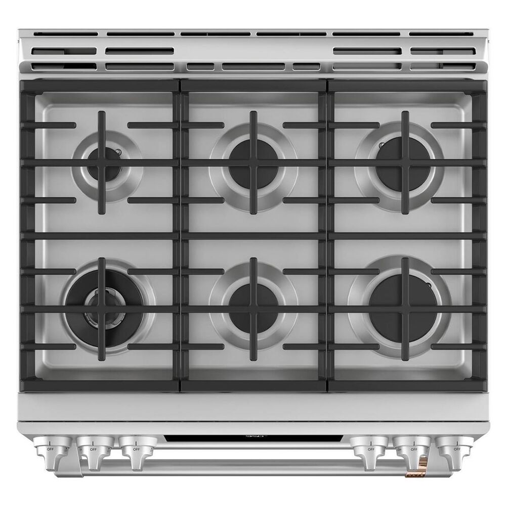 Cafe 30&quot; Slide-In Front Control Dual-Fuel Double Oven with Convection Range in Stainless Steel, , large