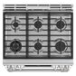 Cafe 30" Slide-In Front Control Dual-Fuel Double Oven with Convection Range in Stainless Steel, , large