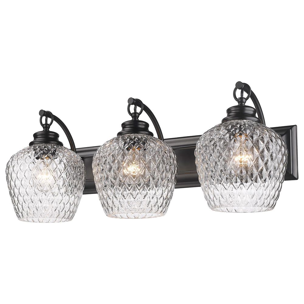 Golden Lighting Adeline 3-Light Vanity Light in Matte Black, , large