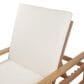 HOMLUX Adjustable Outdoor Chaise Lounge with Armrests and Light Teak Frame in Beige (Set of 2), , large