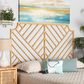 Baxton Studio Giza Queen Slat Headboard in Natural Brown, , large