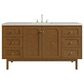 James Martin Laurent 60" Single Bathroom Vanity in Honey Oak with 3 cm Siberian Silestone Top, Rectangular Sink and FreePower Wireless Charger, , large