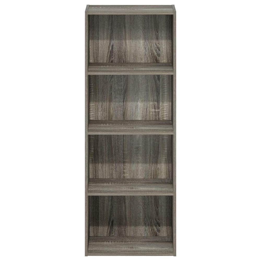 HOMLUX 4-Tier Open Shelf Bookcase in French Oak, , large