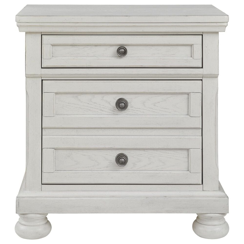 Ashley Robbinsdale 4-Piece Queen Storage Bedroom Set in Antique White, , large
