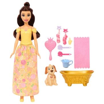 Disney Princess Belle Fashion Doll with Dog Figure, , large