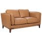 Italiano Furniture Pendry Stationary Loveseat in Caramel Saddle, , large