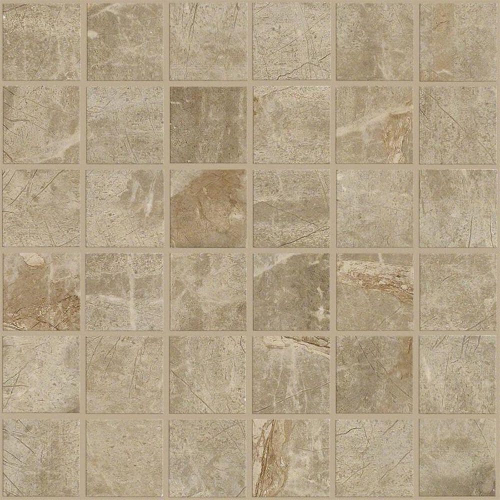Shaw Zenith Brown 13"x13" Mosaic Tile, , large
