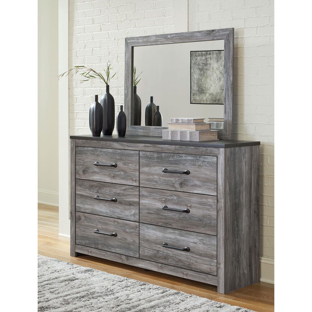Ashley Bronyan 6-Drawer Dresser and Mirror in Dark Gray, , large