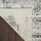 Nourison Harmony 9"9" x 13"9" Ivory and Charcoal Area Rug, , large
