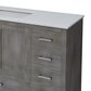 Lexora Home Jacques 84" Double Bathroom Vanity in Distressed Grey with 2 cm White Quartz Top and Rectangular Sinks, , large