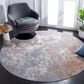 Safavieh Aston 6"7" Round Grey and Rust Area Rug, , large