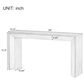 Hearth and Haven Mirod59" Console Table with Side Panel Legs in Black, , large