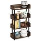 HOMLUX Turn-N-Tube 4-Tier Open Display Storage Bookshelf in Walnut, , large