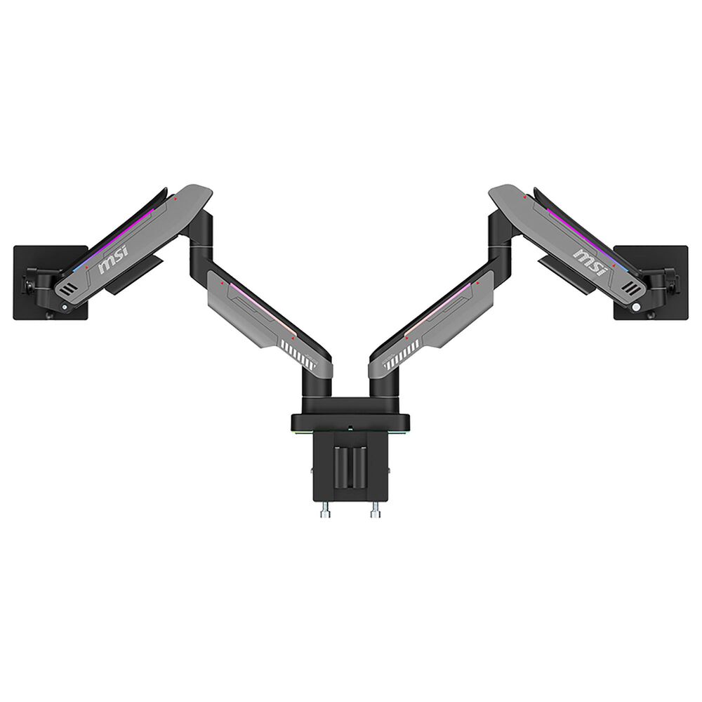 MSI Full-Motion Dual Monitor Mount for 17&quot;-35&quot; Screen in Matte Black and Painted Grey, , large