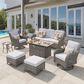 HOMLUX 7-Piece Patio Set in Grey, , large