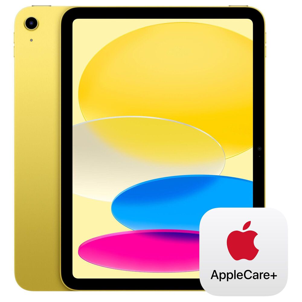 Apple 11-Inch iPad A16 chip with Wi-Fi only - 128GB in Yellow with 2-Year AppleCare+, , large