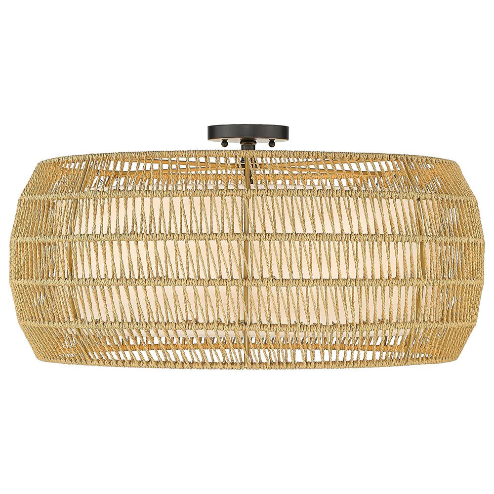 Golden Lighting Everly 6-Light Semi-Flush in Matte Black, , large