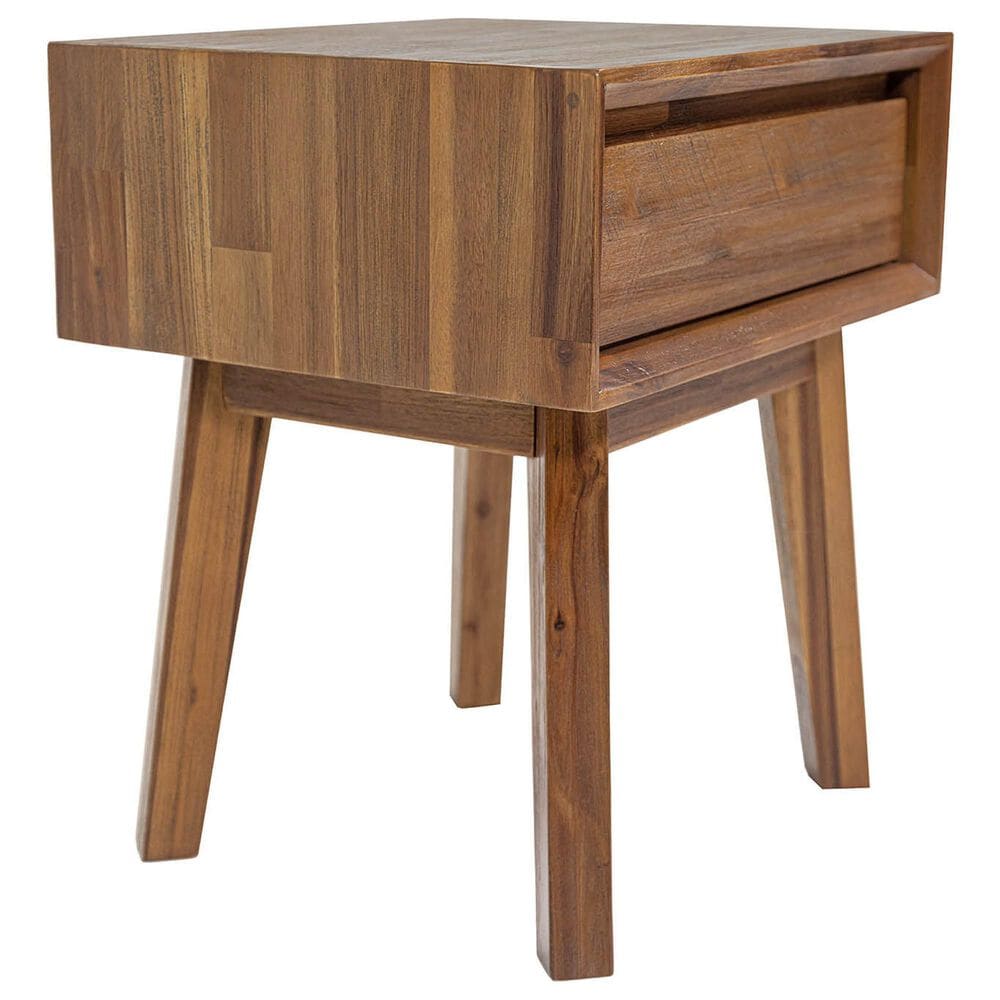 LH Imports Gia 1-Drawer Nightstand in Warm Pecan, , large