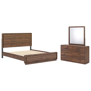 Ashley Fortlorn 3-Piece California King Bedroom Set in Walnut Brown with LED Light, , large
