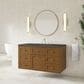 James Martin Laurent 48" Single Bathroom Vanity in Honey Oak with 3 cm White Zeus Silestone Top and Rectangular Sink, , large