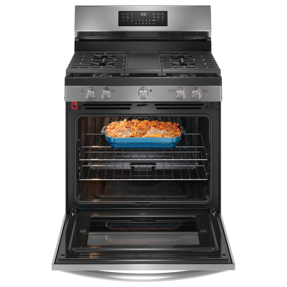 Frigidaire Gallery 2-Piece Kitchen Package with 5.1 Cu. Ft. Gas Range and 30" Over-The-Range Microwave in Stainless Steel, , large
