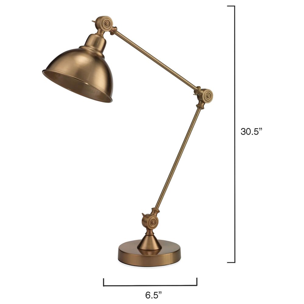 Splendor Living Wallace Adjustable Table Lamp in Antique Brass, , large