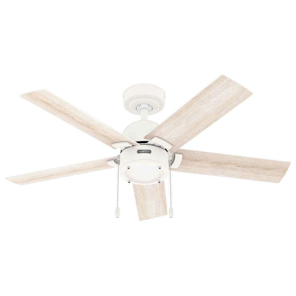 Hunter Erling 44" Ceiling Fan with LED Light in Matte White, , large