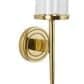 Maple and Jade 23" Single Indoor/Outdoor Wall Mount Candle Holder in Polished Gold and Clear, , large