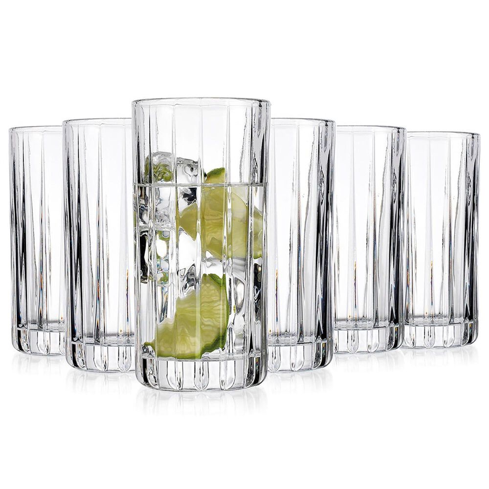 Godinger Silver Parallels Highball Glass in Clear &#40;Set of 6&#41;, , large