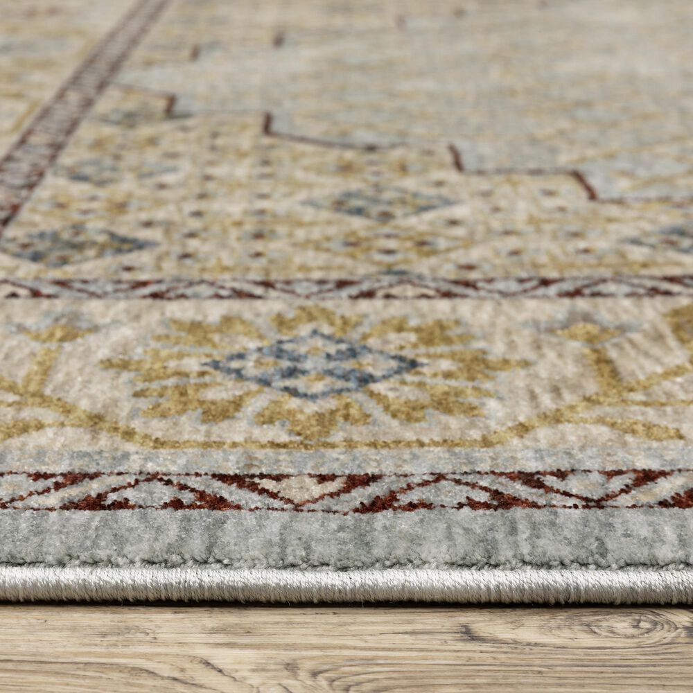 Oriental Weavers Capella Blue and Gold 7&#39;10&quot; x 10&#39;10&quot; Area Rug, , large